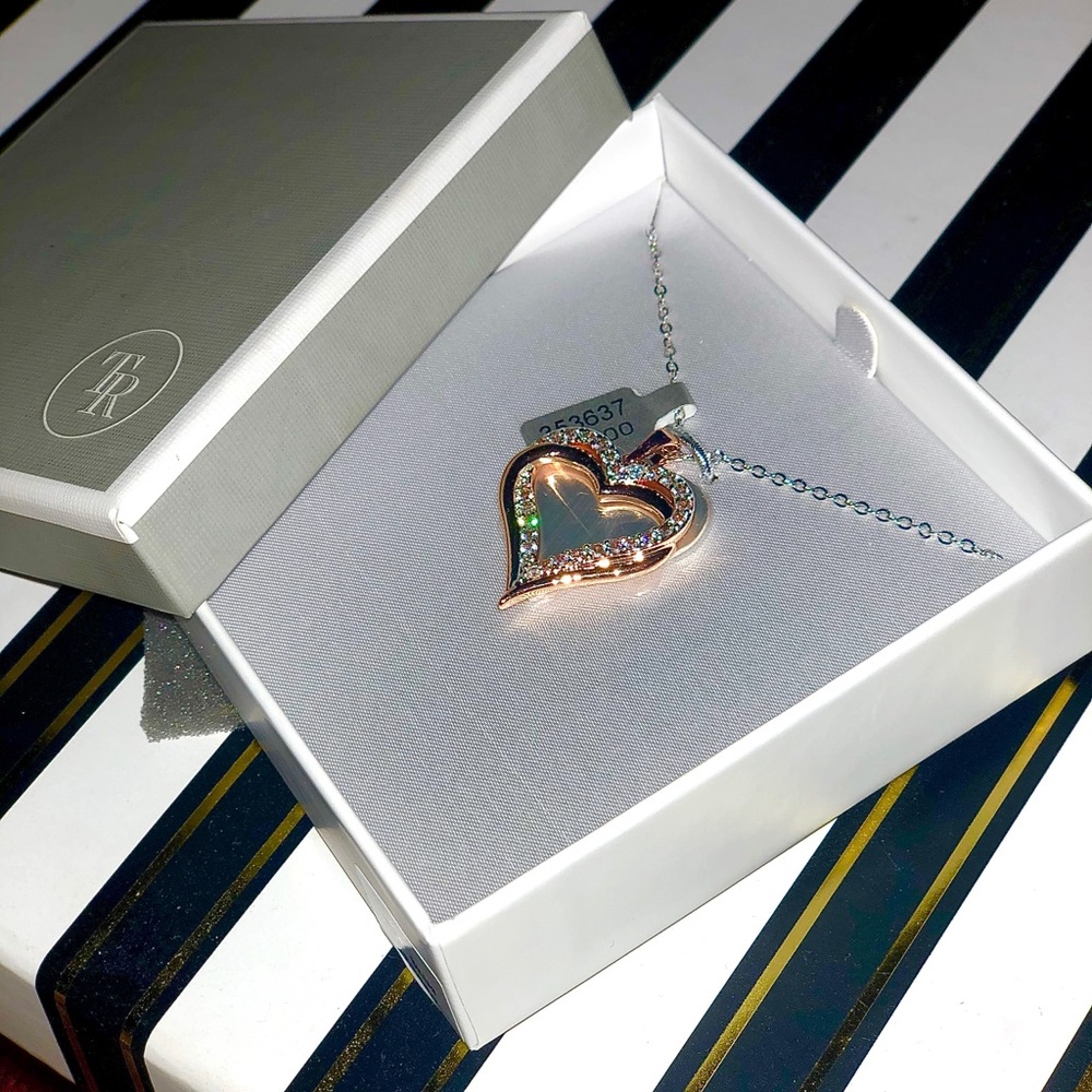 Gold and Silver Things Remembered Hear Necklace